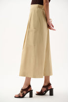 Stretch Poplin Pull-On Culotte Pants