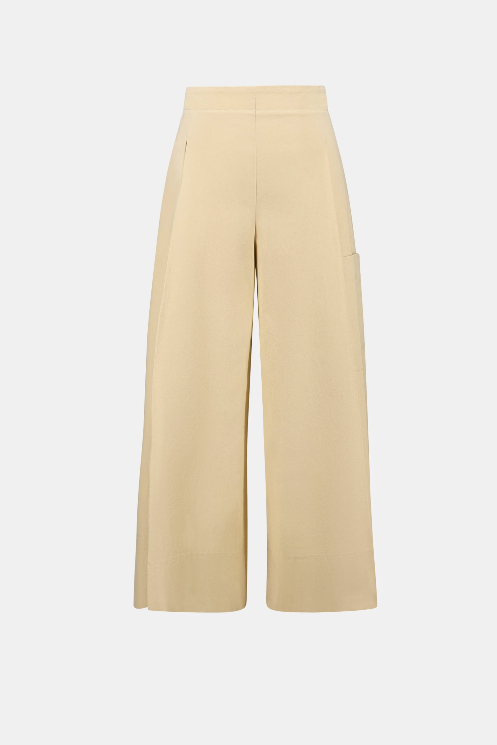 Stretch Poplin Pull-On Culotte Pants