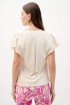 Recycled Satin Top With Butterfly Sleeves