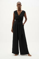 Woven Gauze Wide Leg Pull-On Jumpsuit