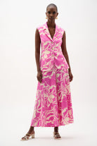 Silky Knit Floral Print Sleeveless Vest