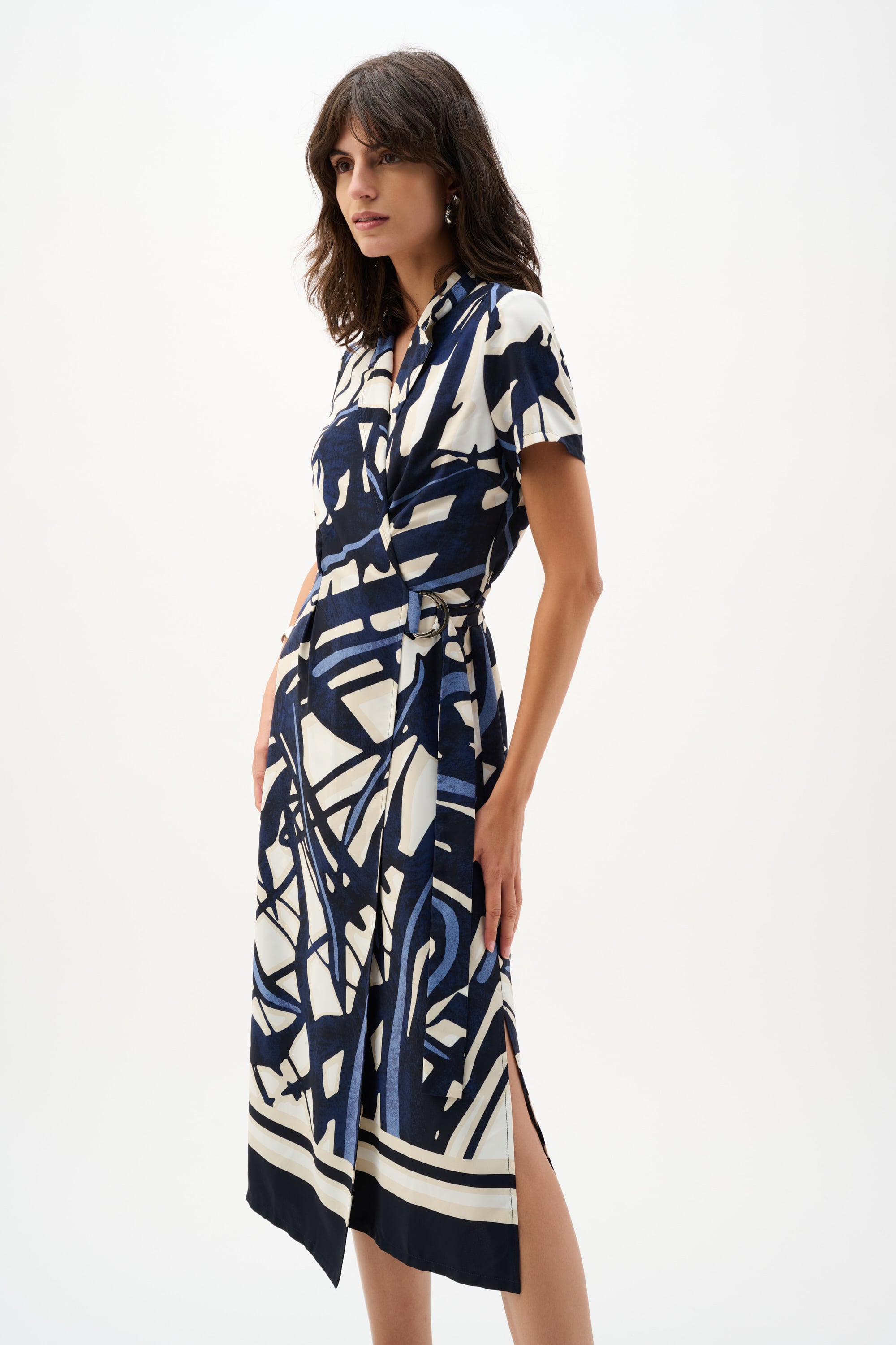Recycled Woven Abstract Print Shirt Dress