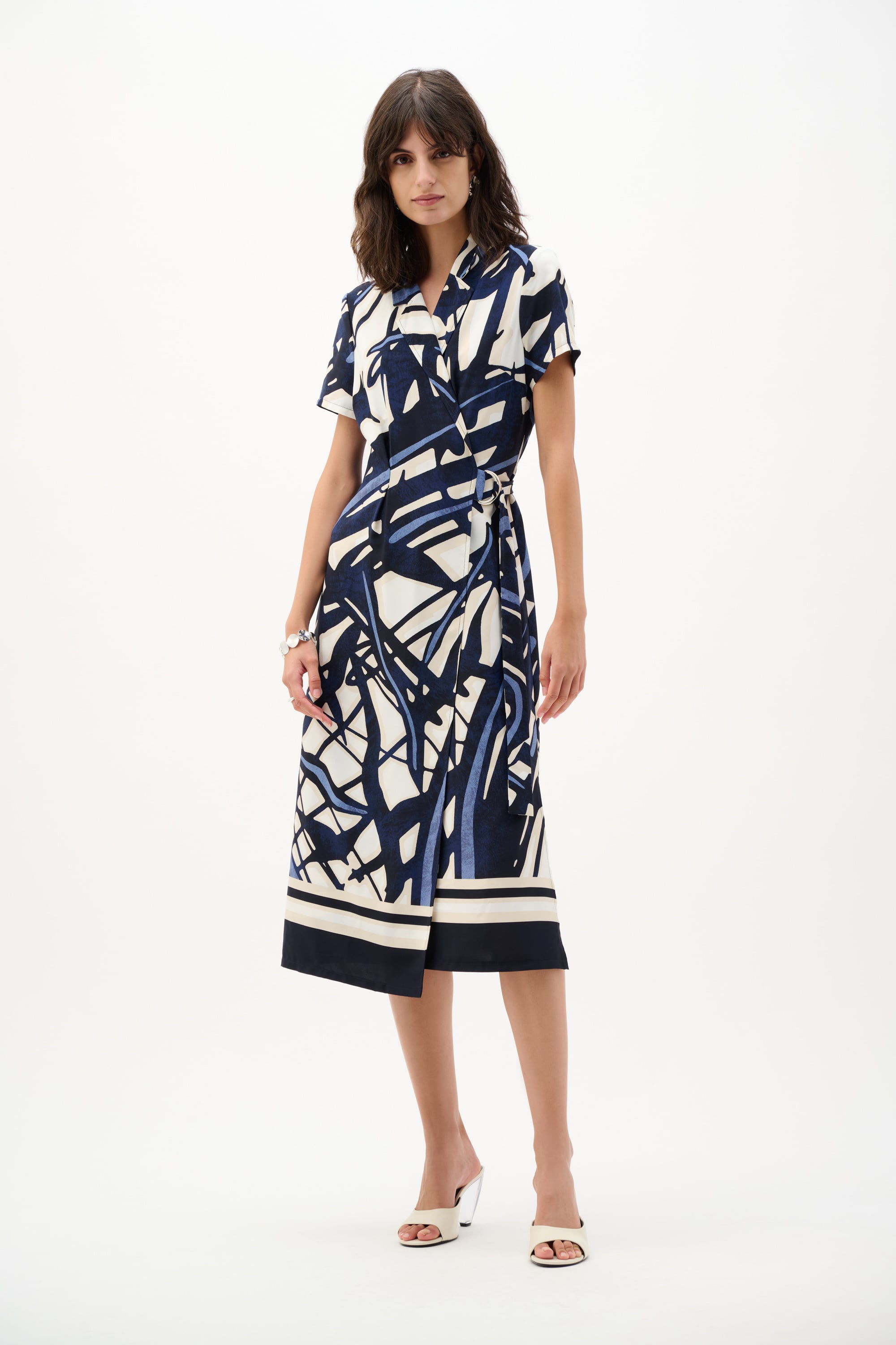 Recycled Woven Abstract Print Shirt Dress
