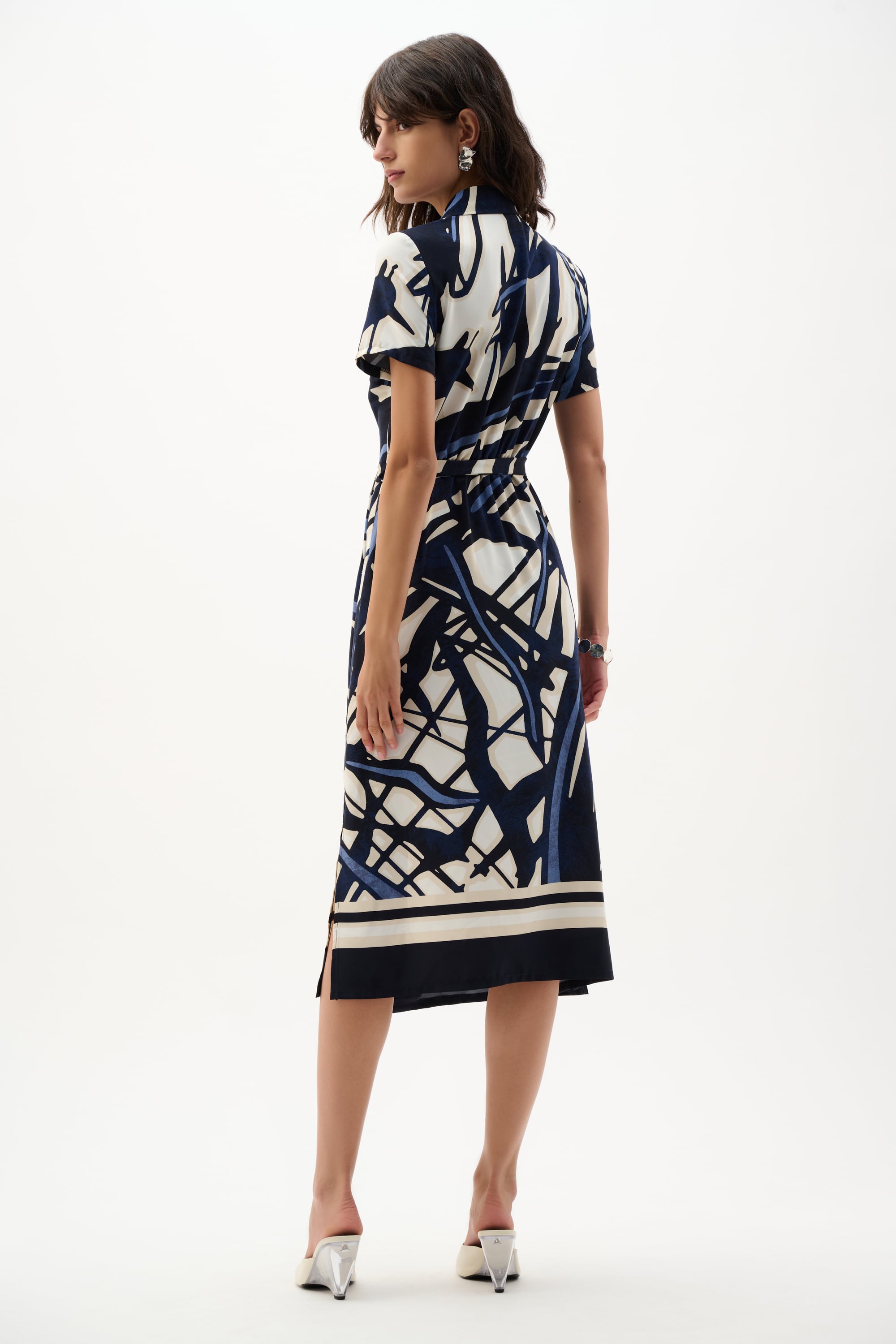 Recycled Woven Abstract Print Shirt Dress