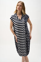 Silky Knit Conversational Print Cocoon Dress