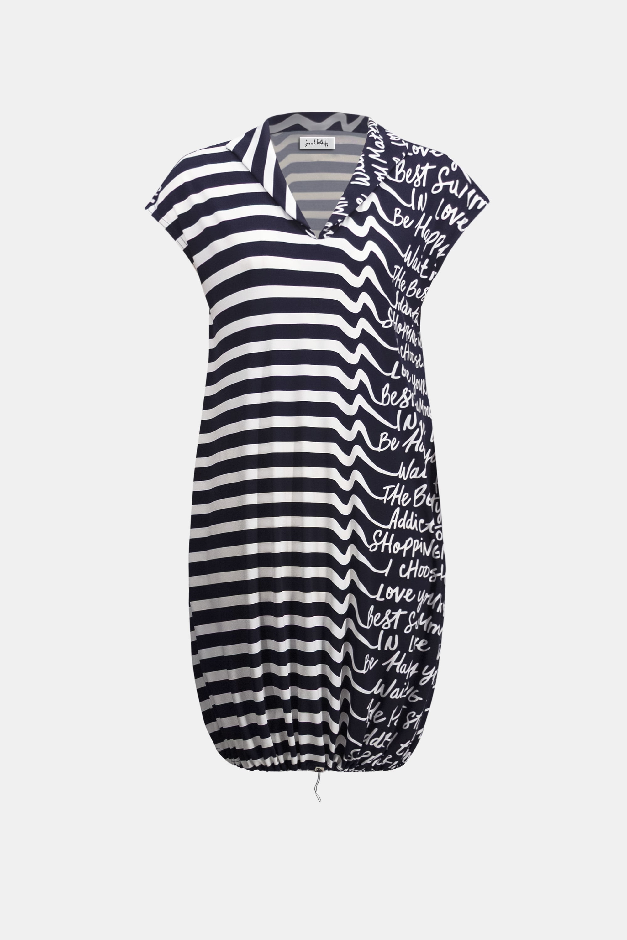 Silky Knit Conversational Print Cocoon Dress
