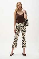 Joseph Ribkoff Millennium Tropical Print Flared Pull-On Pants | Unique Apparel USA