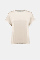 Recycled Satin And Silky Knit Straight Top