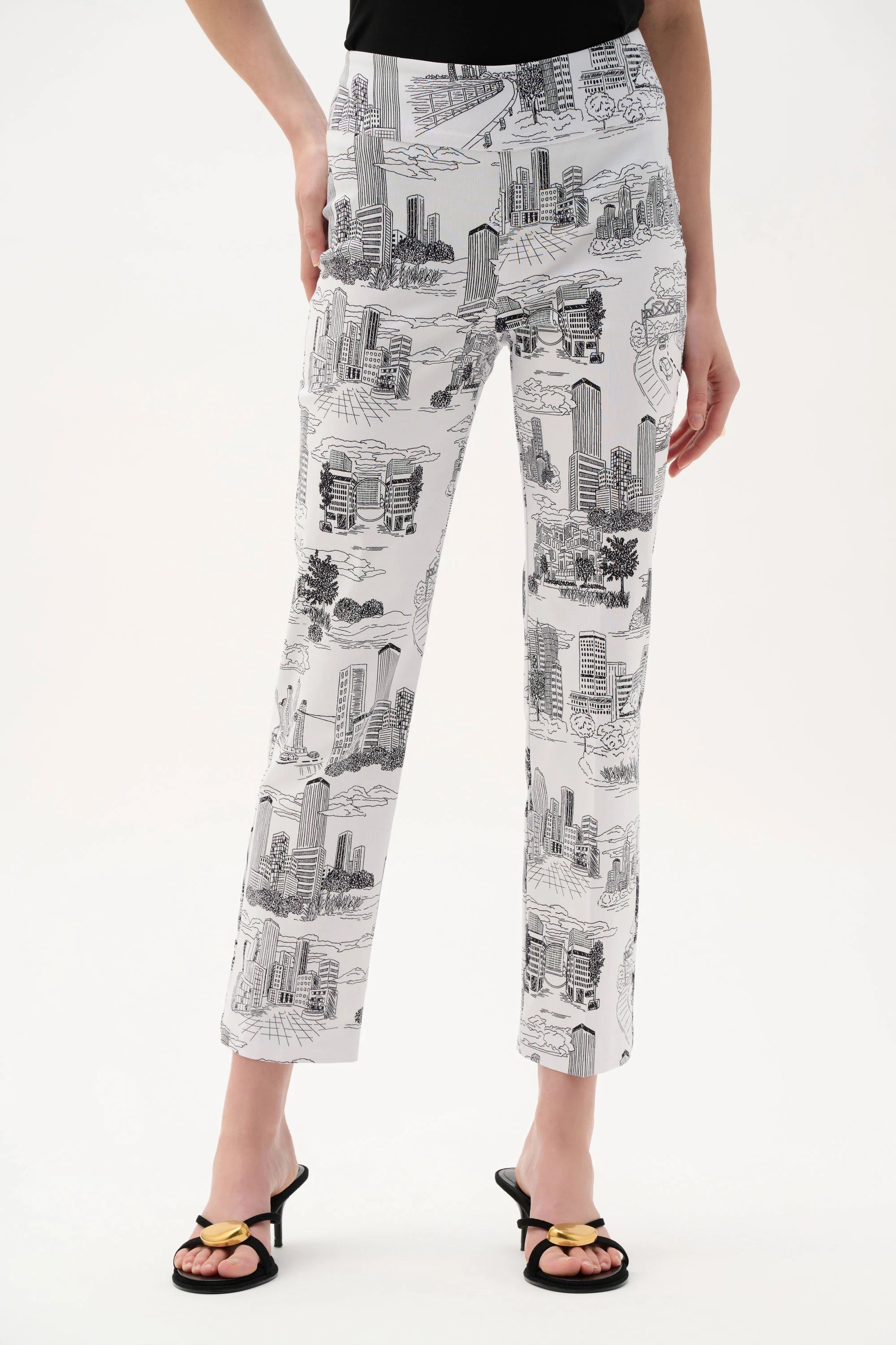 Joseph Ribkoff Millennium Printed Straight Pull-On Pants-262192