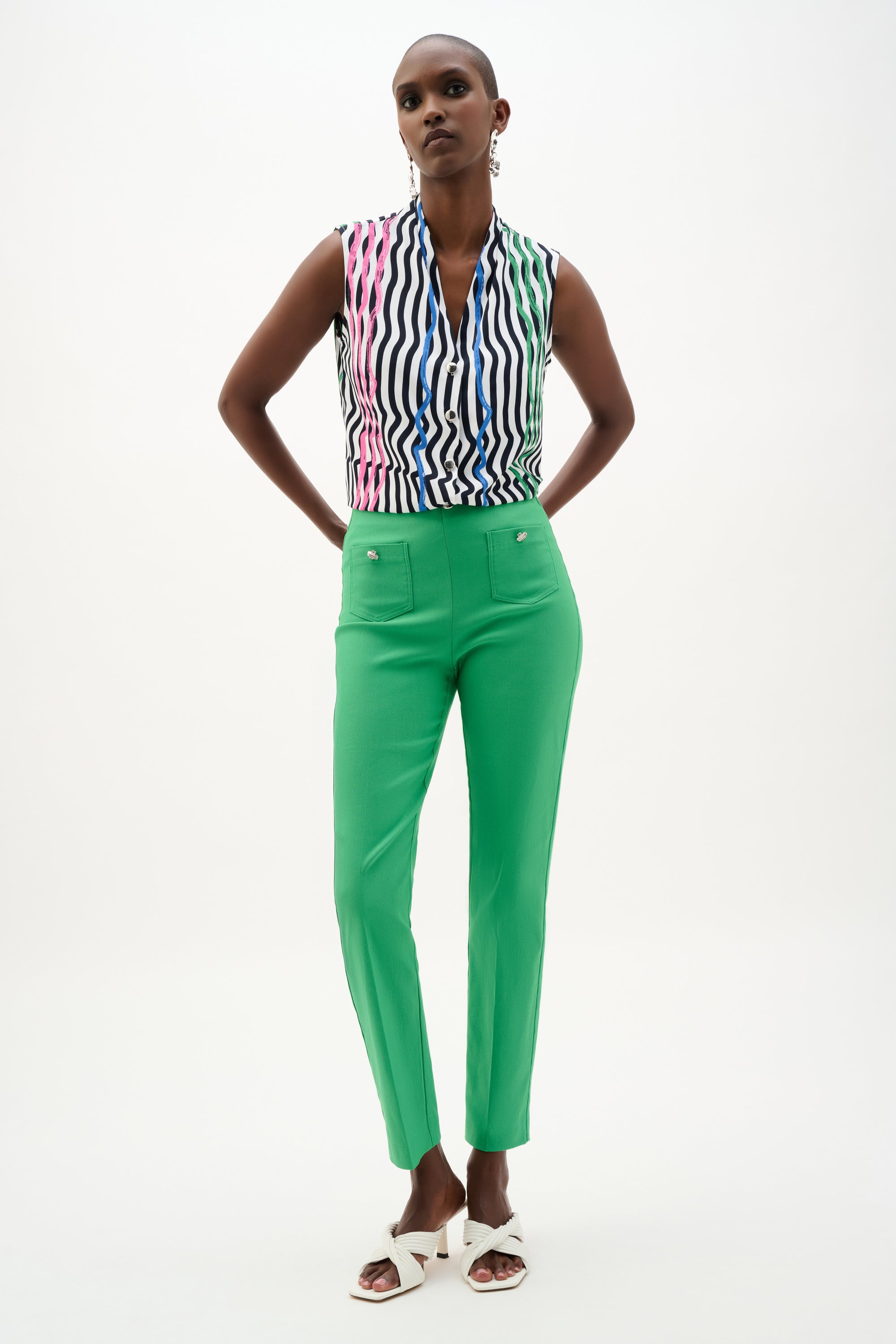 Millennium Pull-On Cropped Pants With Patch Pockets