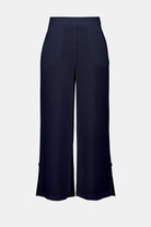 Textured Knit Pull-on Culotte Pants