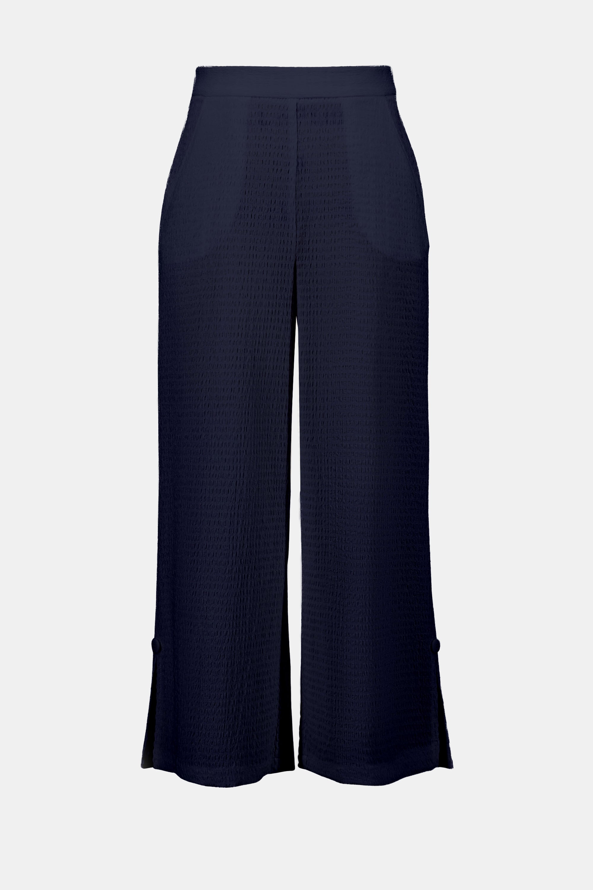 Textured Knit Pull-on Culotte Pants