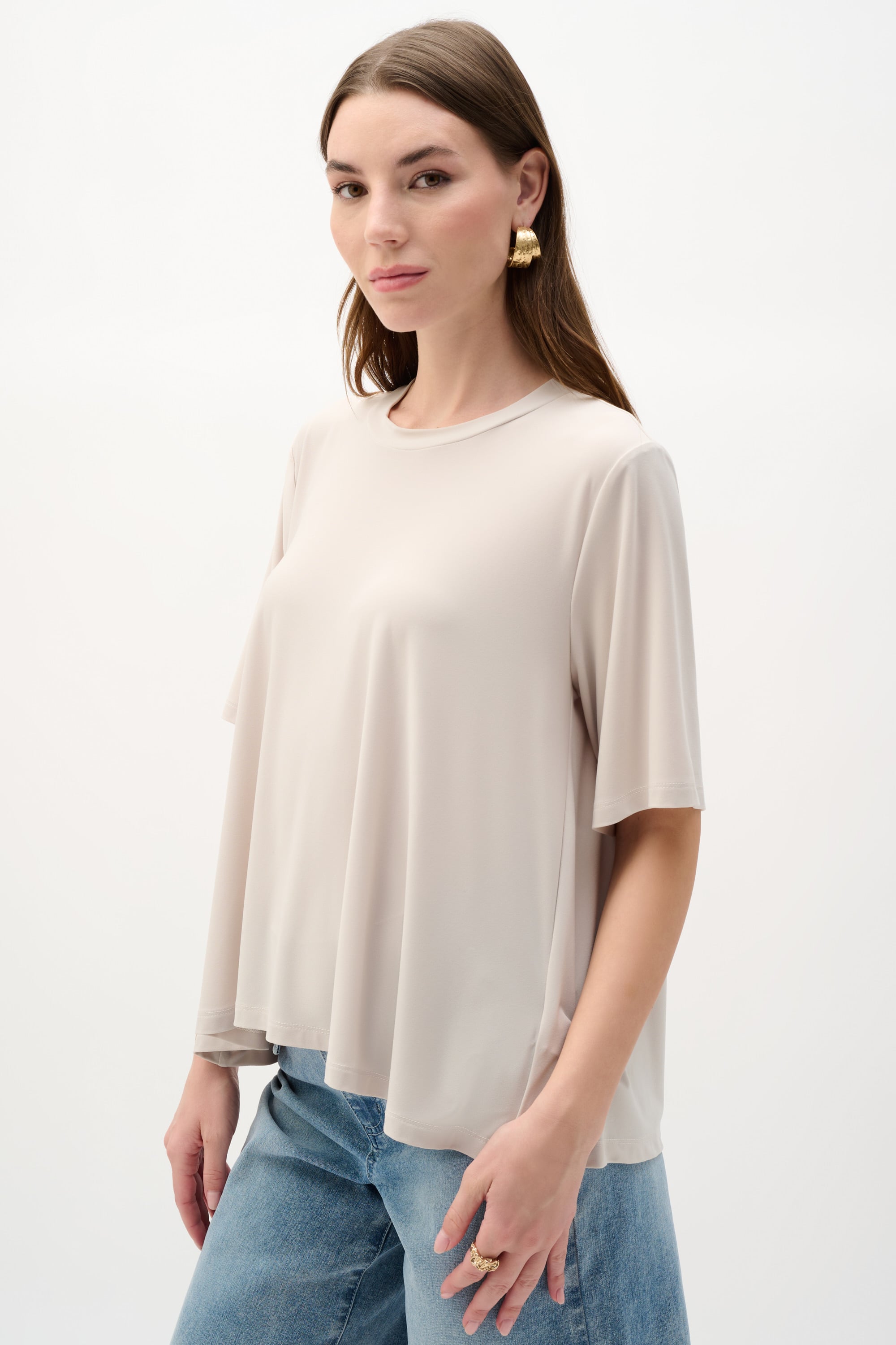 Silky Knit Trapeze Top