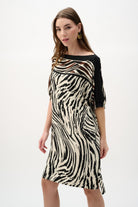 Recycled Woven Animal Print Straight Dress