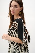 Recycled Woven Animal Print Straight Dress