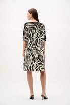 Recycled Woven Animal Print Straight Dress