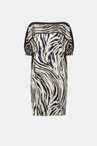 Recycled Woven Animal Print Straight Dress