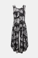 Joseph Ribkoff Silky Knit Conversational Print Culotte Jumpsuit-262243