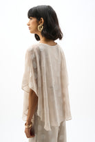 Chiffon Jacquard Dot Print Poncho Top