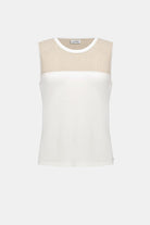 Soft Knit Straight Cami With Mesh Yoke