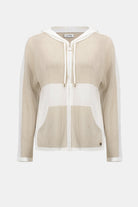 Soft Knit Straight Hooded Zip Jacket
