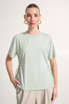 Jersey Memory Boxy Top With Adjustable Sides