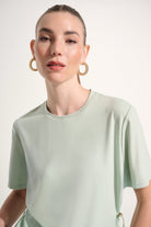 Jersey Memory Boxy Top With Adjustable Sides