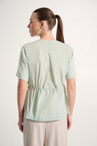 Jersey Memory Boxy Top With Adjustable Sides