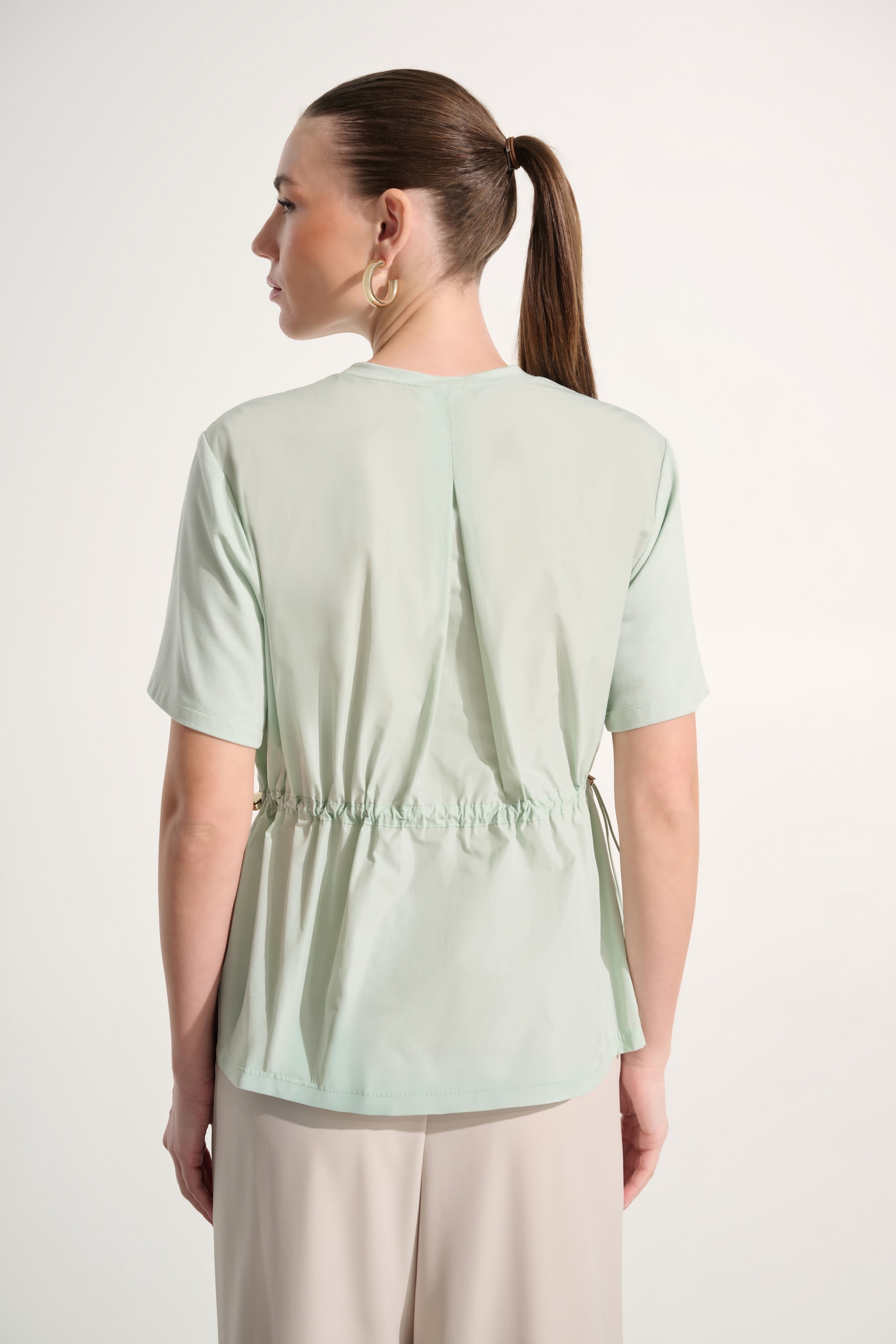 Jersey Memory Boxy Top With Adjustable Sides