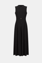 Silky Knit Wide Leg Jumpsuit With Zipped Neckline
