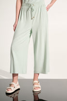 Jersey Pull-On Culotte Pant With Tie Waist