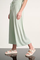 Jersey Pull-On Culotte Pant With Tie Waist