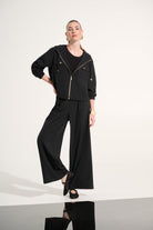Stretch Woven Hooded Boxy Utility Jacket
