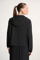Stretch Woven Hooded Boxy Utility Jacket