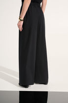 Stretch Woven Pull-On Wide Leg Pants