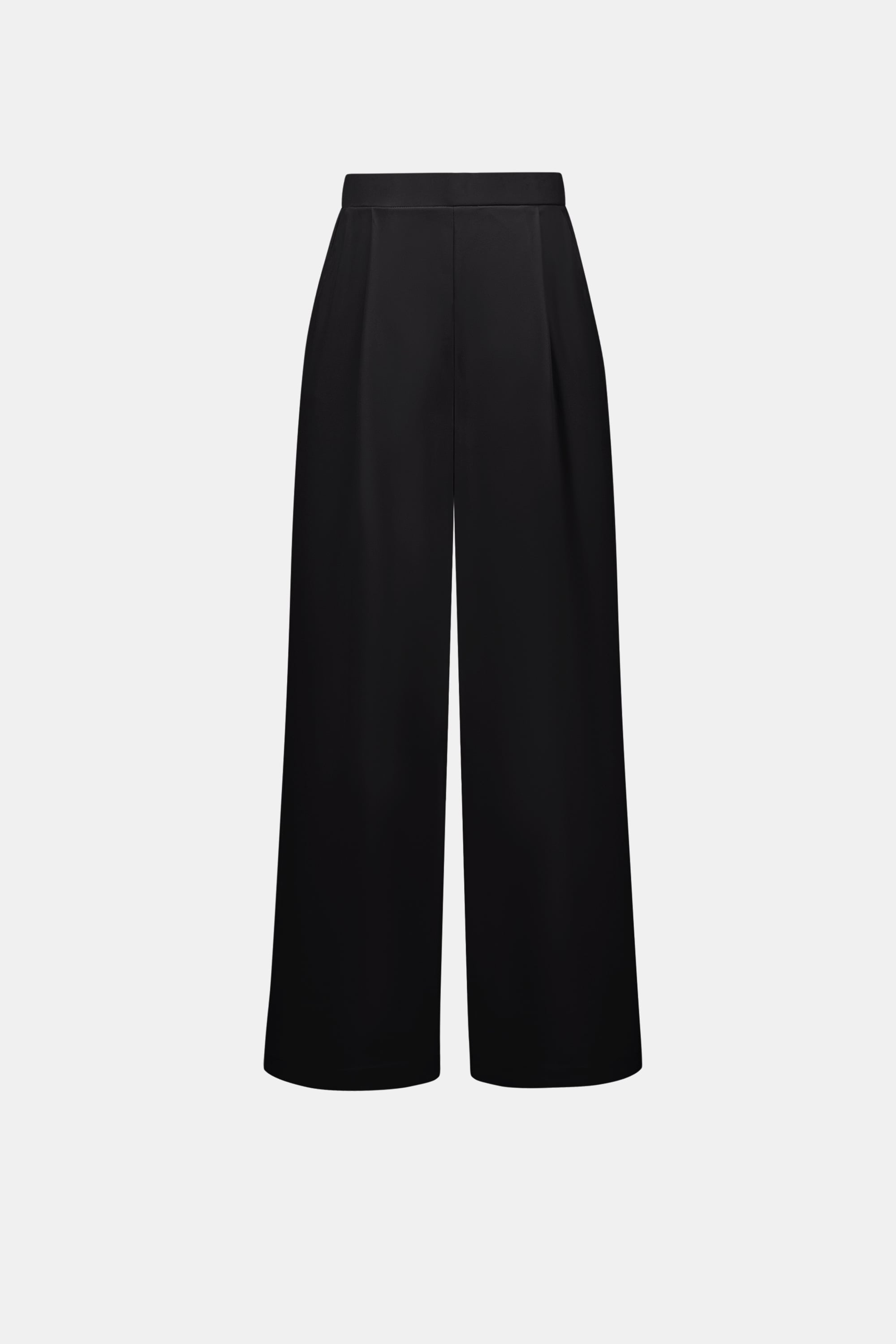 Stretch Woven Pull-On Wide Leg Pants
