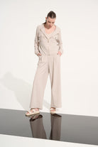 Stretch Woven Pull-On Wide Leg Pants