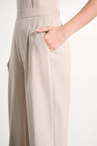 Stretch Woven Pull-On Wide Leg Pants