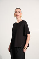 Jersey Boxy Top With Dolman Sleeves