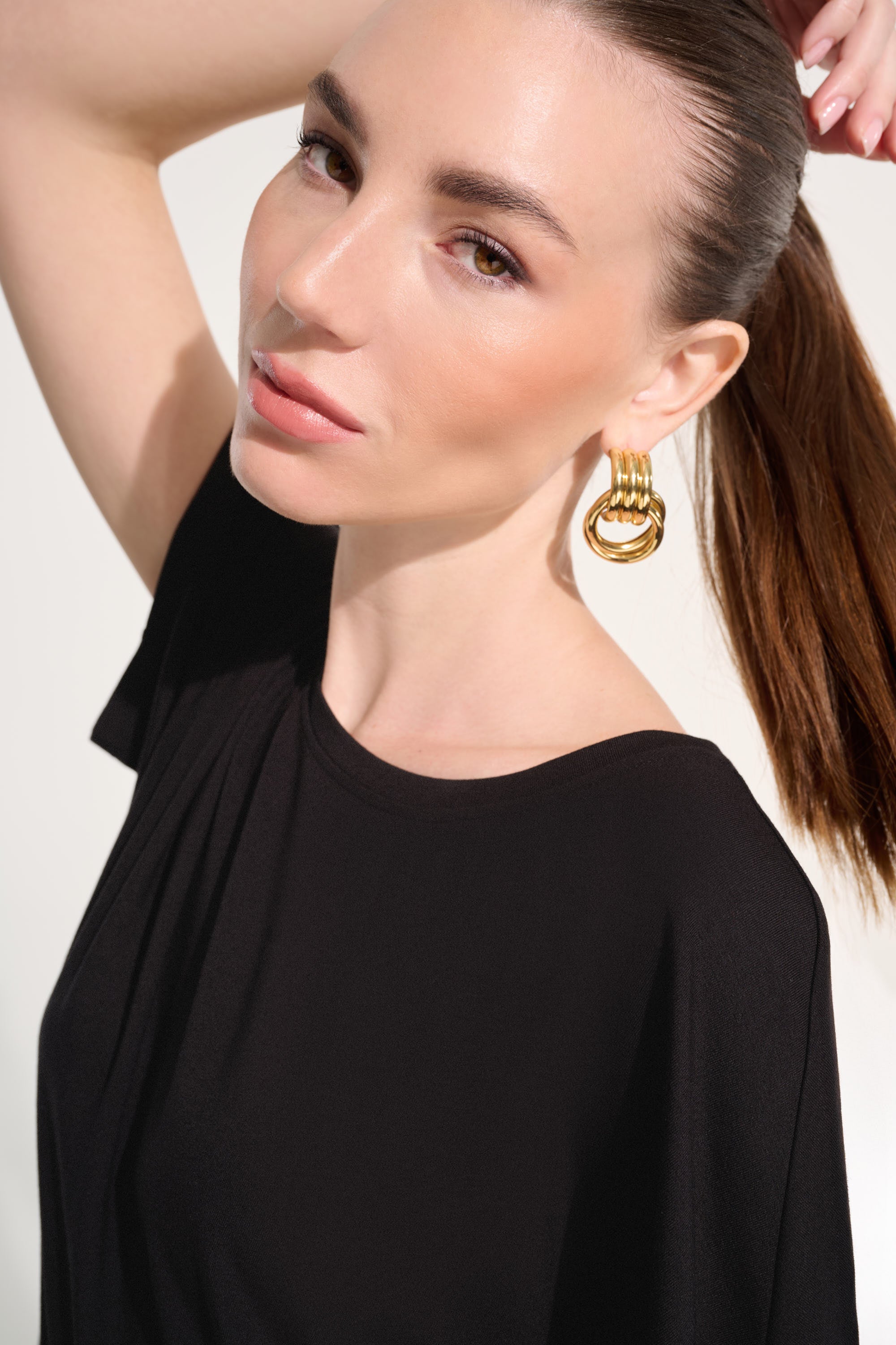 Jersey Boxy Top With Dolman Sleeves