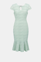 Signature | Lurex Cascade Flounce Dress With Rhinestone Bow