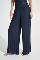 Signature | Crinkle Jacquard Pull-On Wide Leg Pants