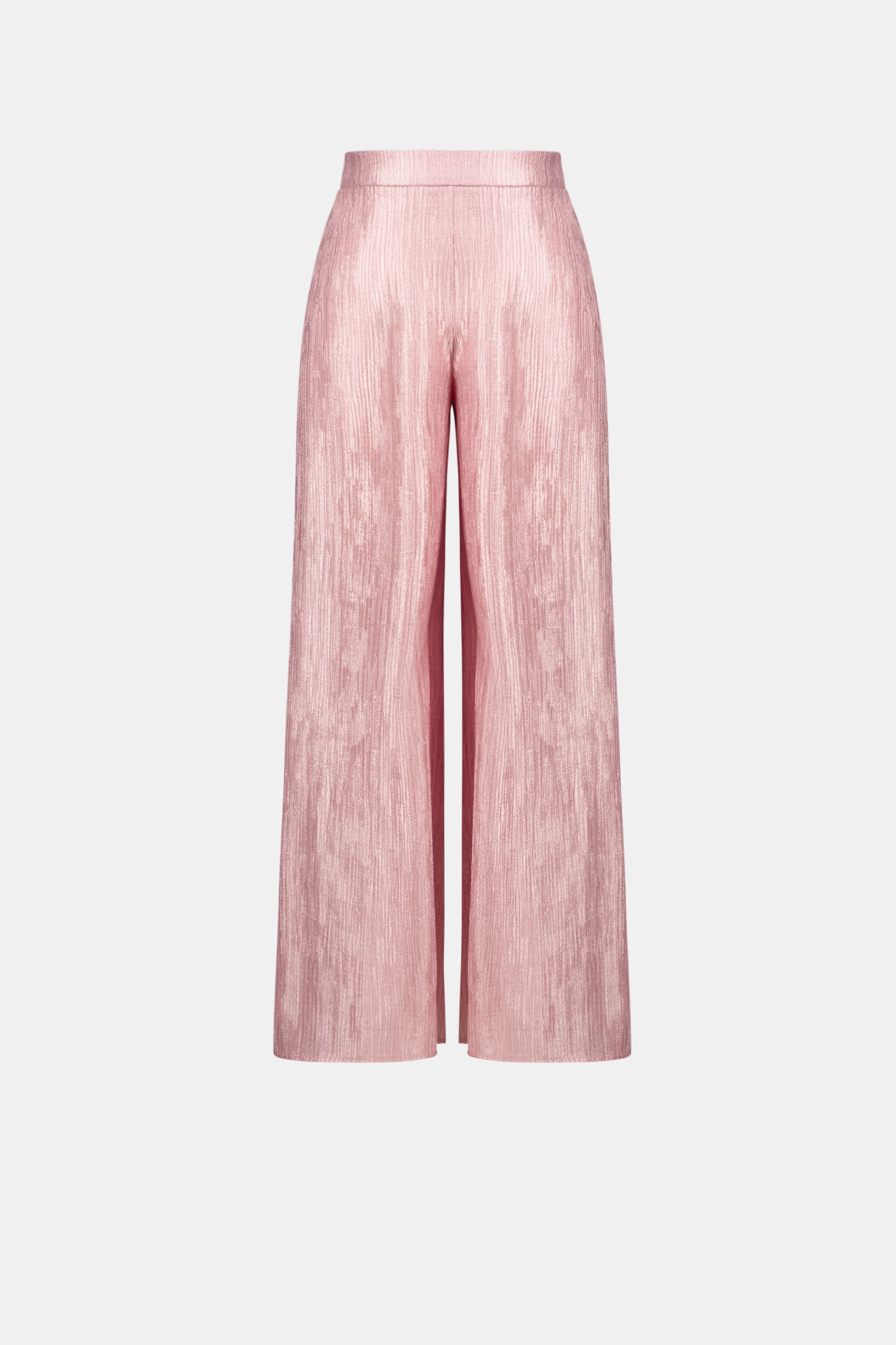 Signature | Crinkle Jacquard Pull-On Wide Leg Pants