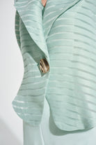 Signature | Novelty Shadow Stripe Swing Jacket With Lapel