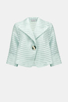 Signature | Novelty Shadow Stripe Swing Jacket With Lapel