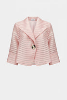 Signature | Novelty Shadow Stripe Swing Jacket With Lapel