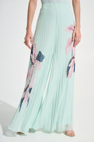 Signature | Chiffon Floral Print Pleated Wide Leg Pants