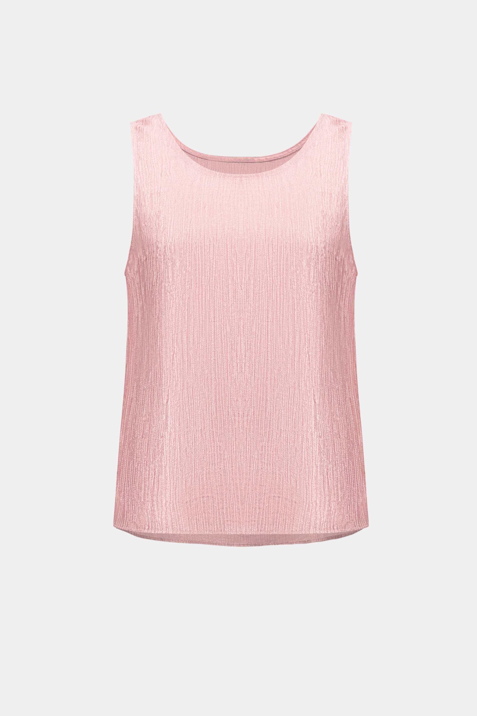 Signature | Crinkle Jacquard Sleeveless Straight Top