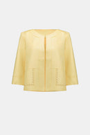 Joseph Ribkoff Foiled Scuba Suede Boxy Jacket-262905