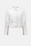 Joseph Ribkoff FEATHERWEAVE™ Denim Jacket With Lace Embroidery-262916